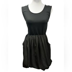 BarIII Knit Top Scoop Neckline Bubble Skirt With Pockets Above Knee Length Dress